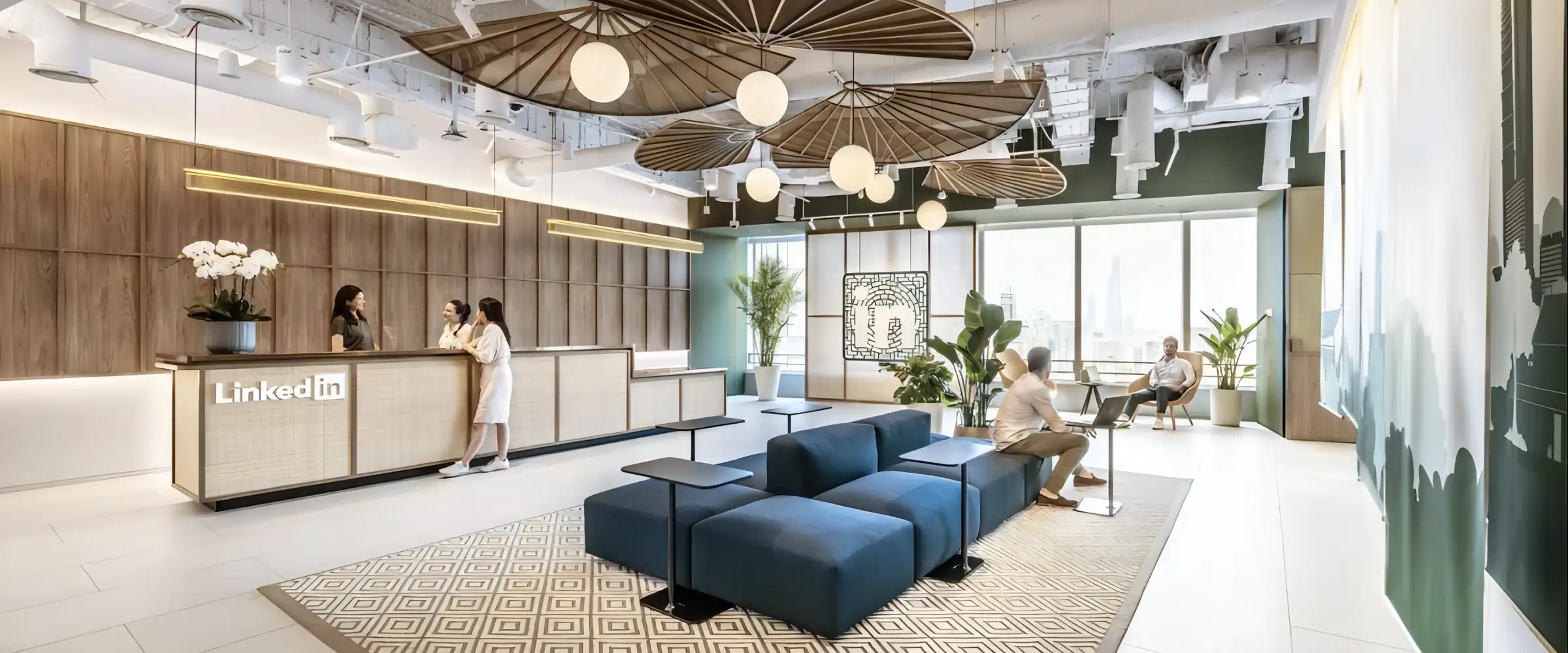 中小企業向けオフィスのワークエリア全景